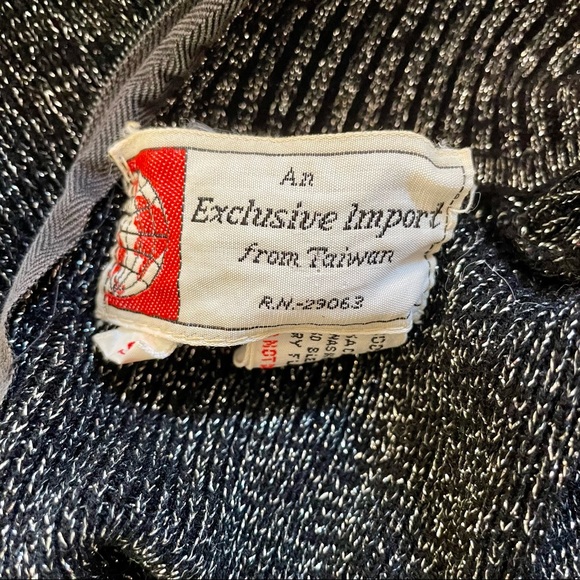 Vintage 70s Metallic Turtle Neck Sweater - Picture 4 of 5